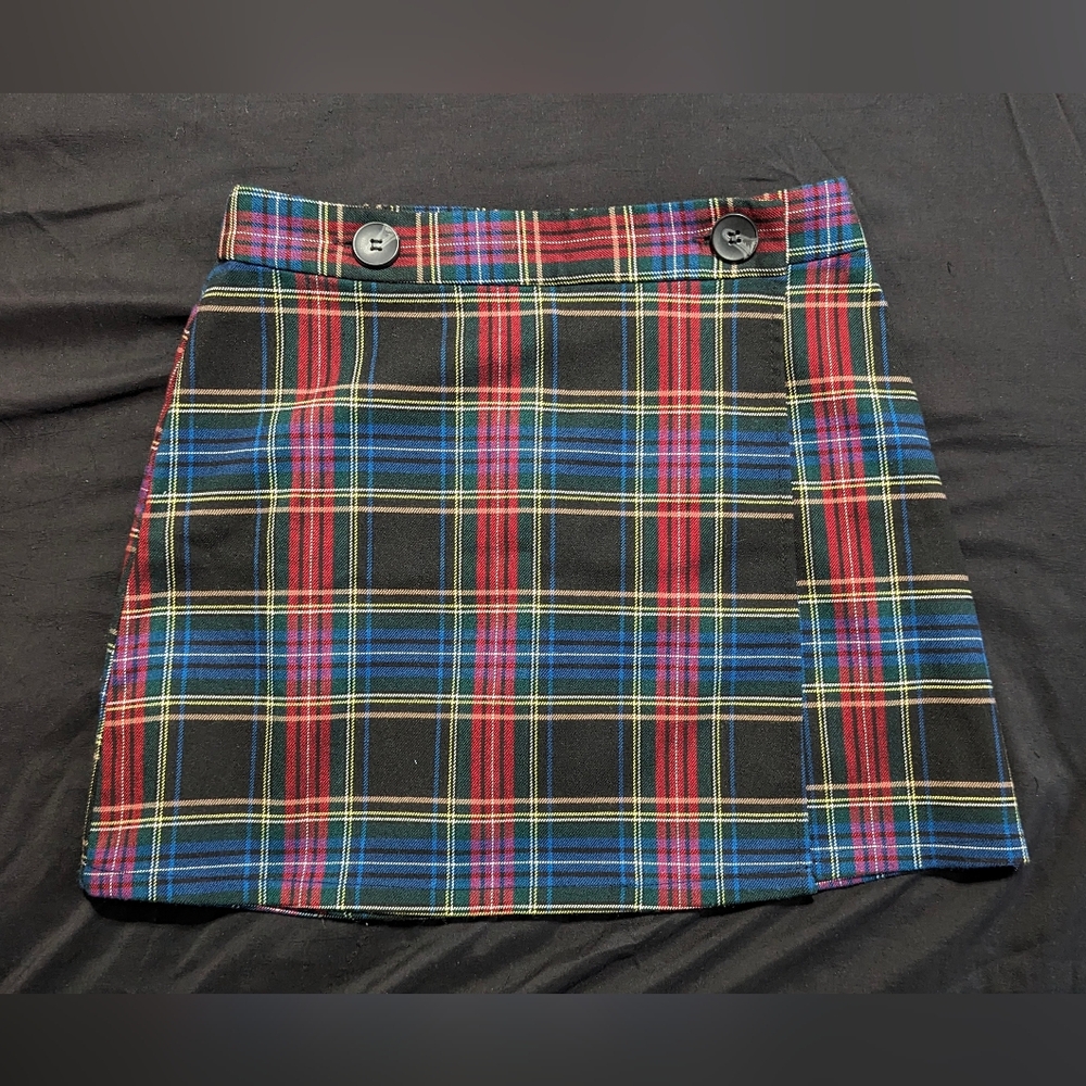Plaid mini skirt